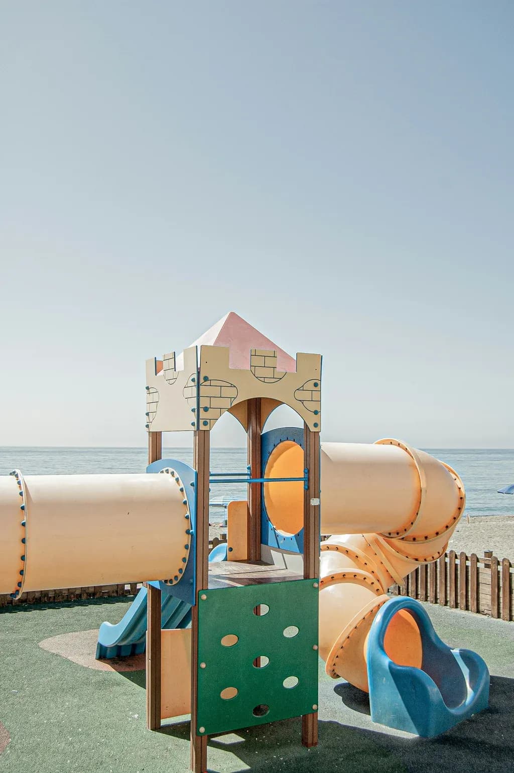 Steel footings used to support playground equipment